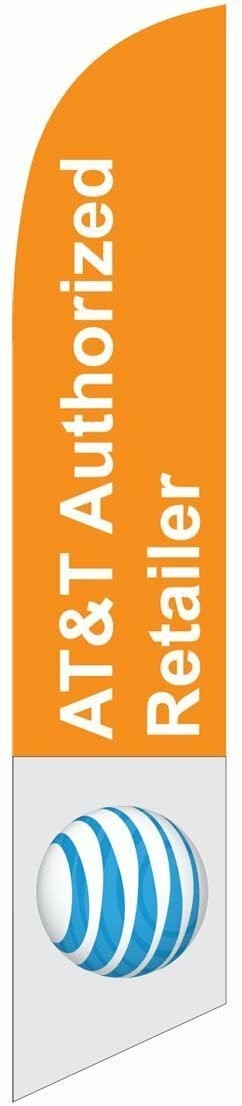 NEW AT&T Authorized Retailer Feather Banner Swooper Flag - Replacement FLAG ONLY