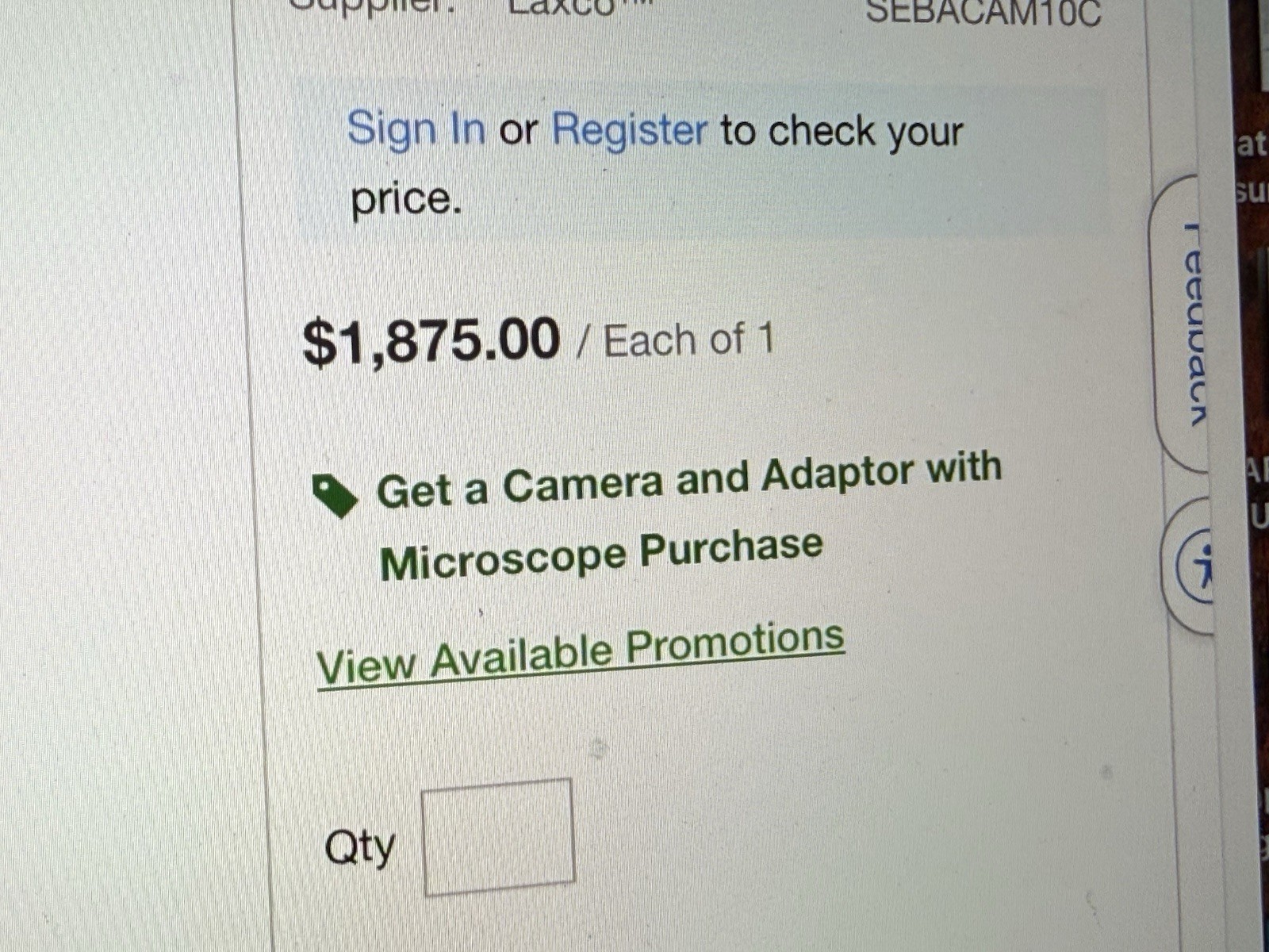 LAXCO SEBACAM10C Digital Microscope Camera 10MP CMOS USB3.0