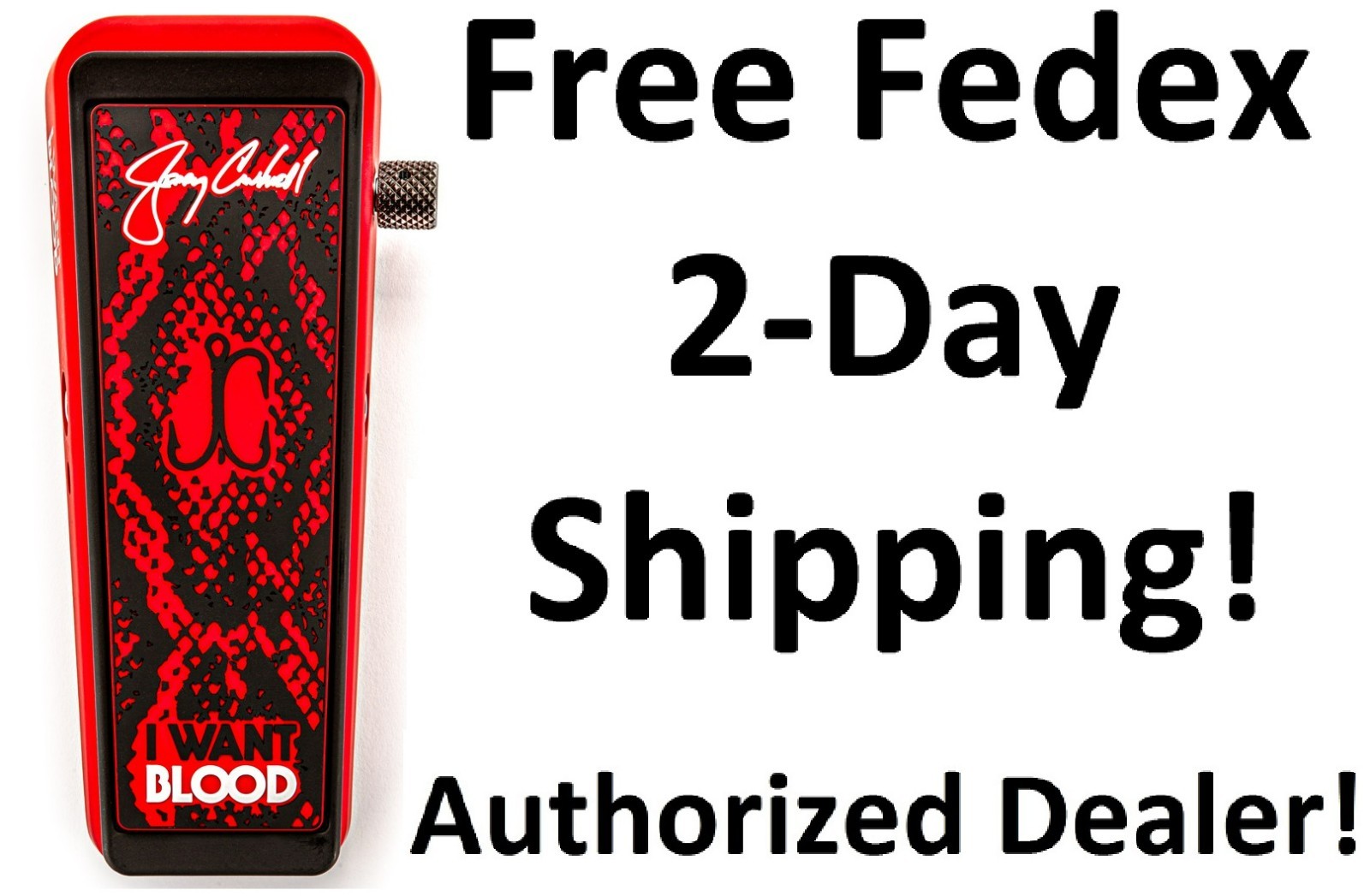 New Dunlop JC95IWB Jerry Cantrell I Want Blood Cry Baby Wah Guitar Effects Pedal