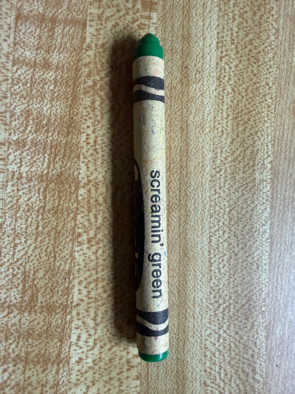 Vtg Crayola Screamin' Green Neon Crayon Type 8 Wrapper 1997-2000 Binney Smith