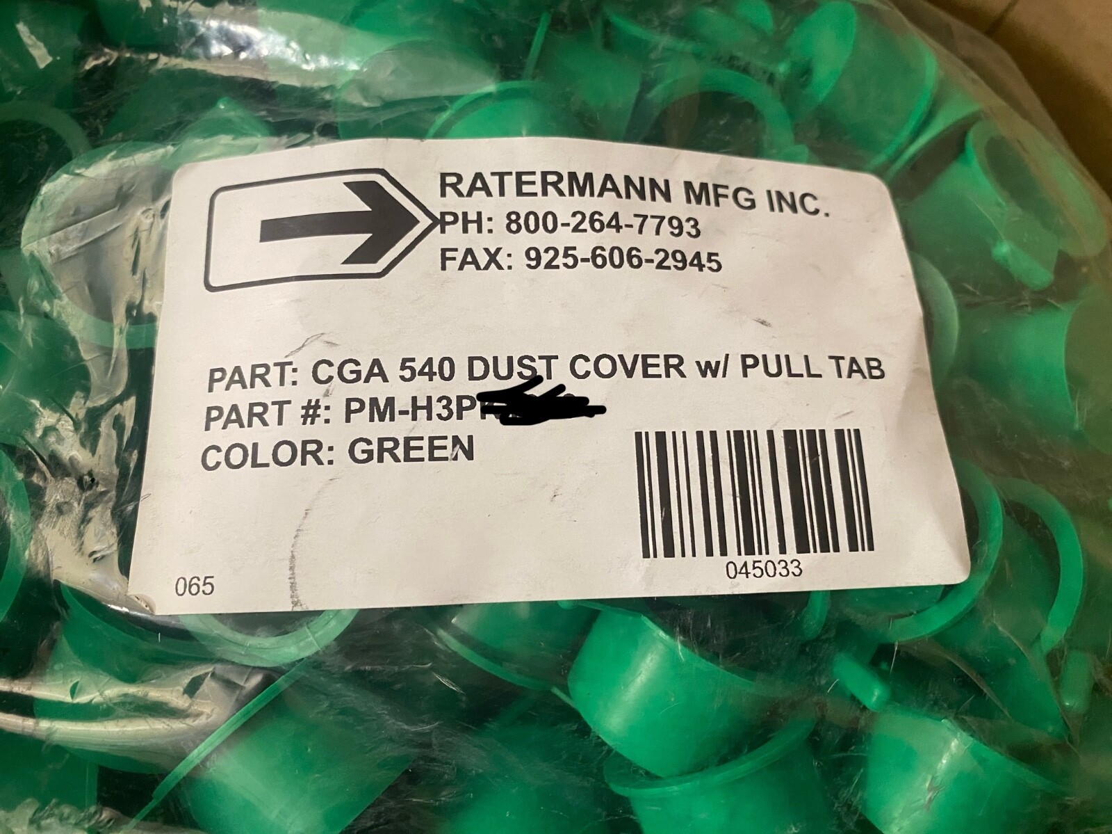 (1000) Ratermann CGA 540 Dust Cover With Pull Tab , Green, Free Shipping