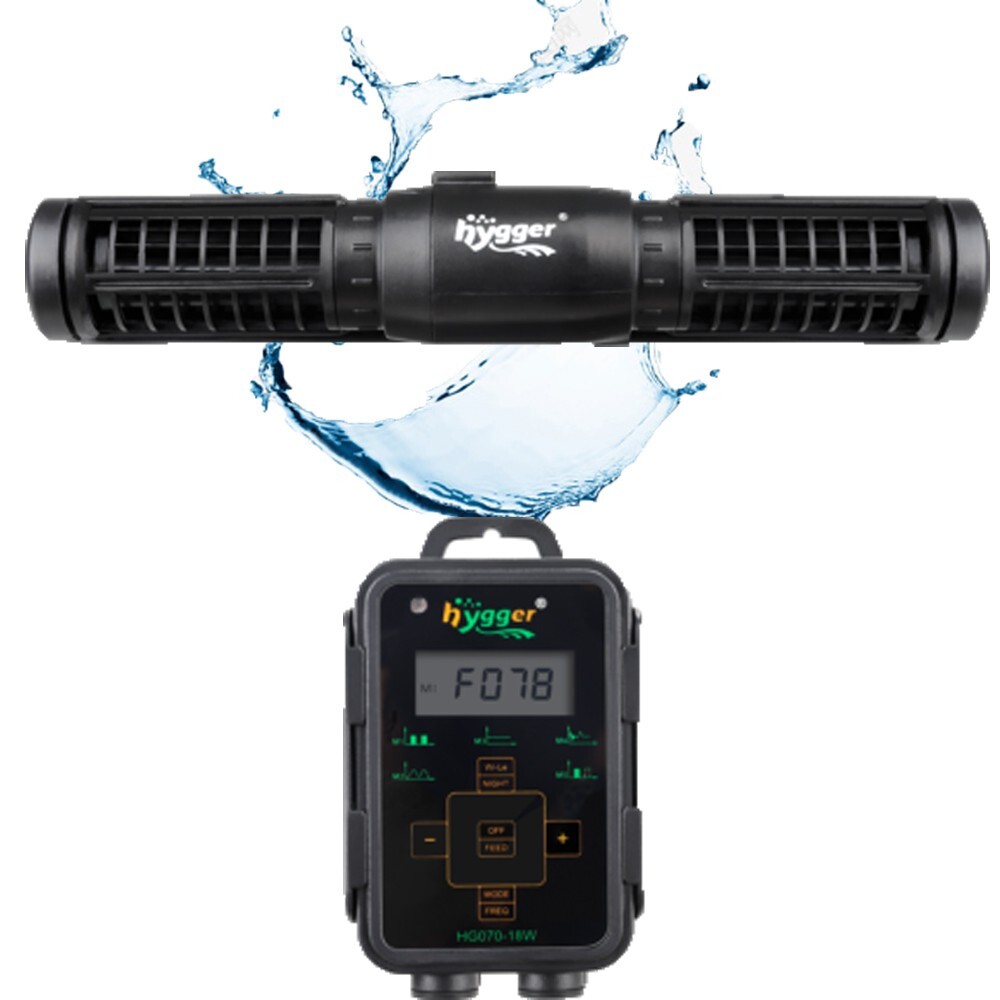 hygger Aquarium Wave Maker Sine Cross Flow Pump with Controller 60-135-265 Gal
