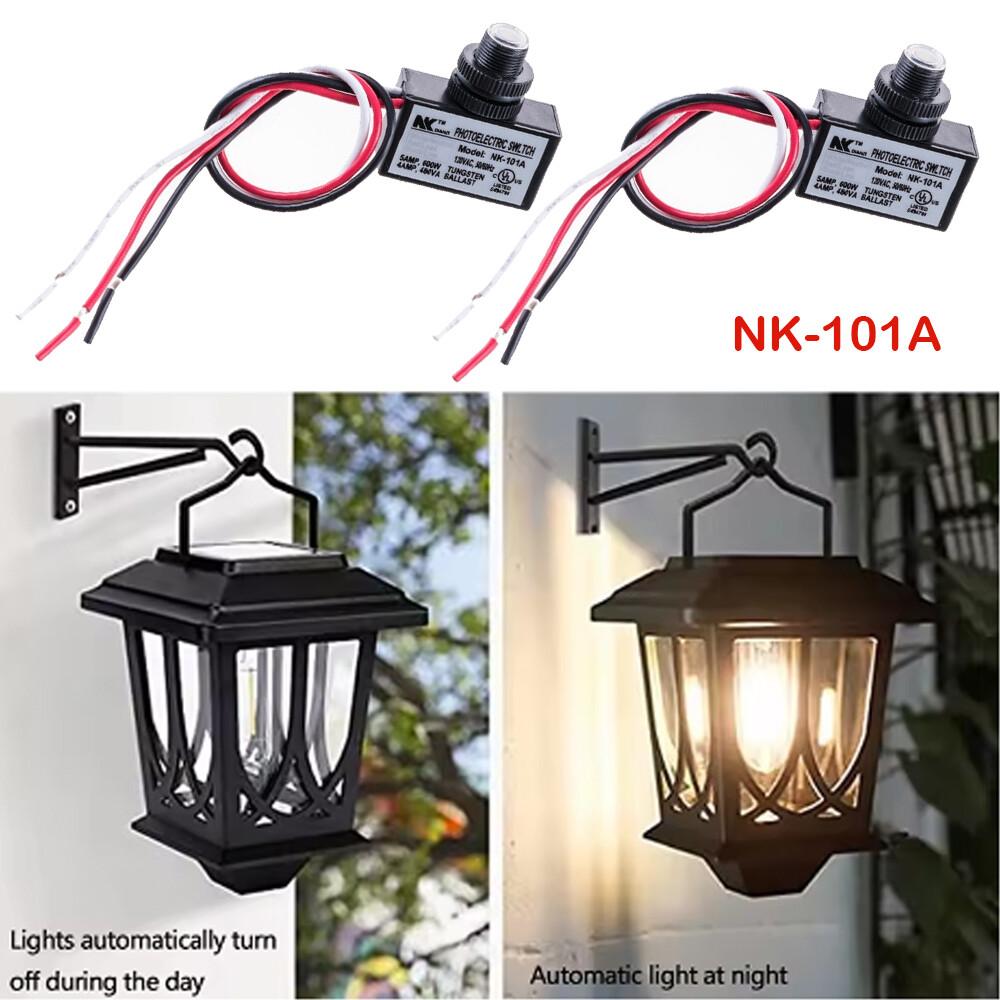 2pc Photoelectric Photocell Dusk to Dawn Button Flush Mount Photo Control Switch