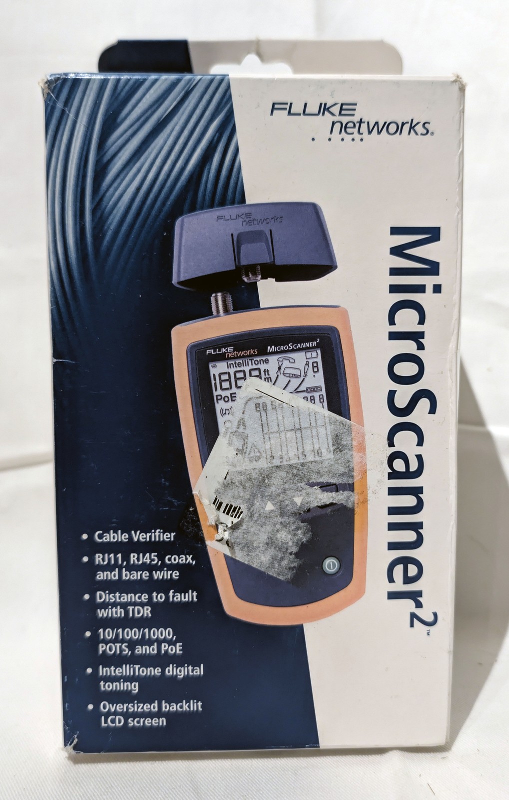 Fluke Networks MicroScanner2 Cable Verifier RJ-45 10/100/1000 Base-T MS2-100 NEW