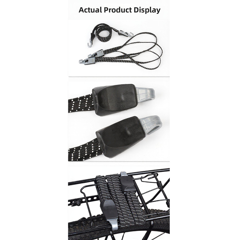 68CM Elastic Rope for Luggage Packing and Bicycle Rack Load Stabilization