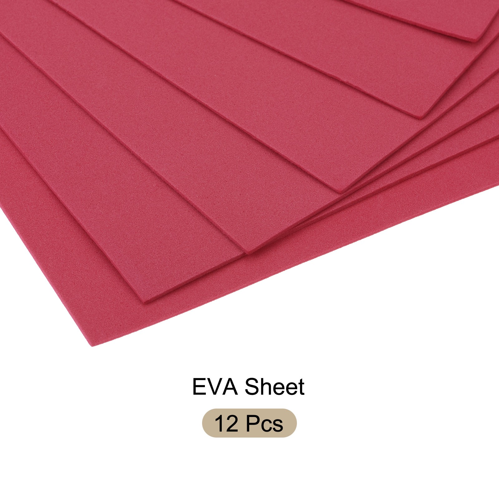EVA Foam Sheets, [for Arts] - 11x8Inch 1.7mm Thickness / Dark Red / 12 Pcs