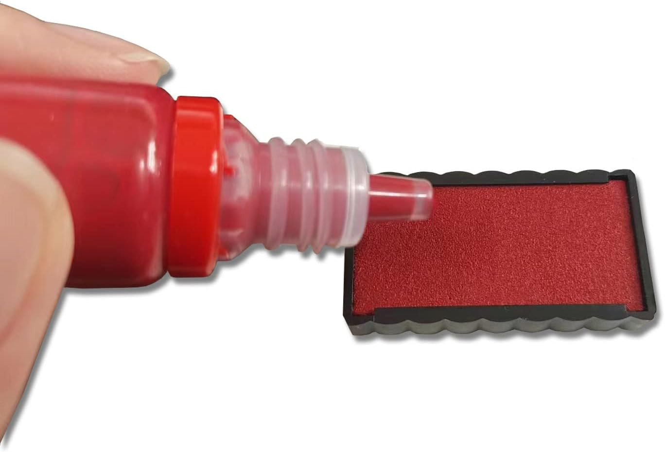Scanned Message Stamp Self Inking Rubber Office Red Medium | Refillable Busines