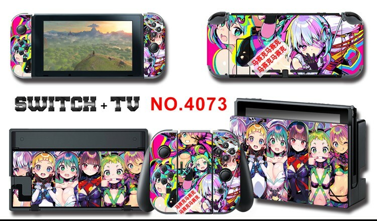 Vinyl Decal Skin Sticker Protector for Nintendo Switch Lovely Anime Girl #4073