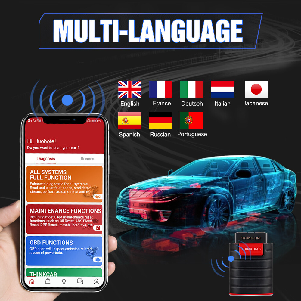 THINKCAR THINKDIAG Bidirectional OBD2 Scanner Diagnostic Tool Full Software free