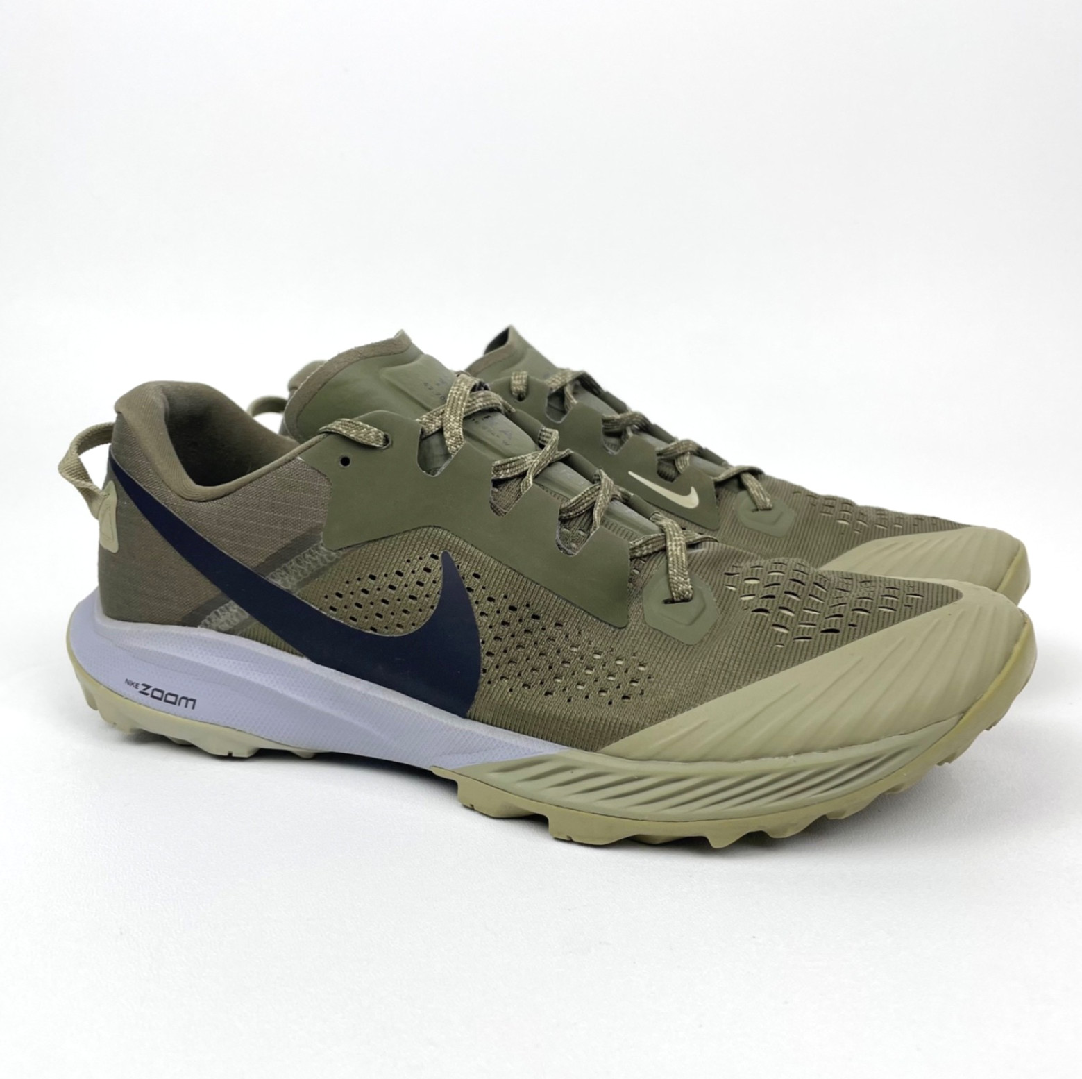 Nike Air Zoom Terra Kiger 6 Trail Running Shoe Mens 10 Olive Green Khaki CJ0219