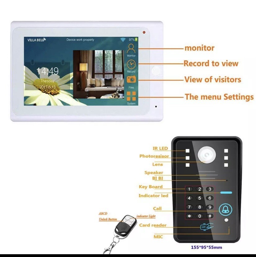 7 WiFi Visual Intercom Doorbell G1N