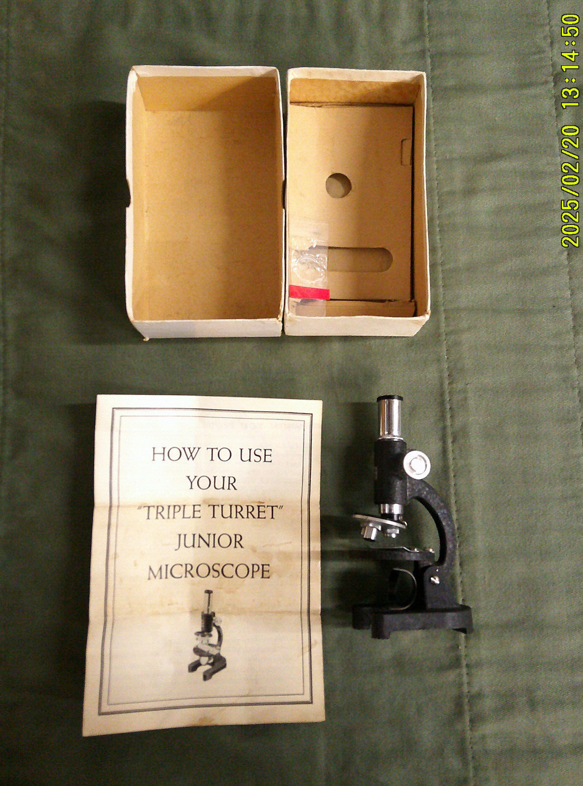 Vintage Toy Triple Turret Junior Microscope 5"