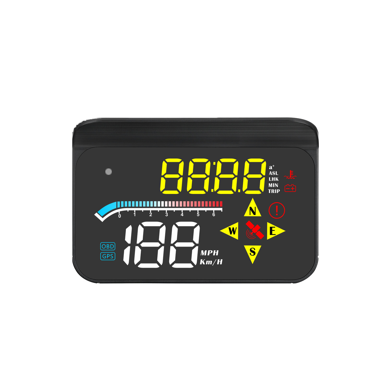 Car HUD Digital Speedometer Projector Head Up Display OBD2 GPS Overspeed Alarm