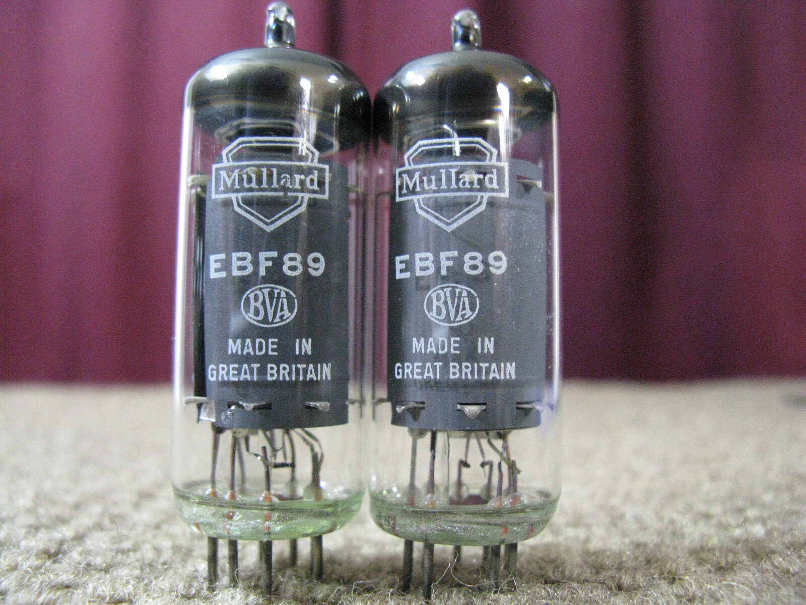 2 NOS Mullard EBF89 / 6DC8 Tested - Pentode & Double Diode - Matched Pairs *.*