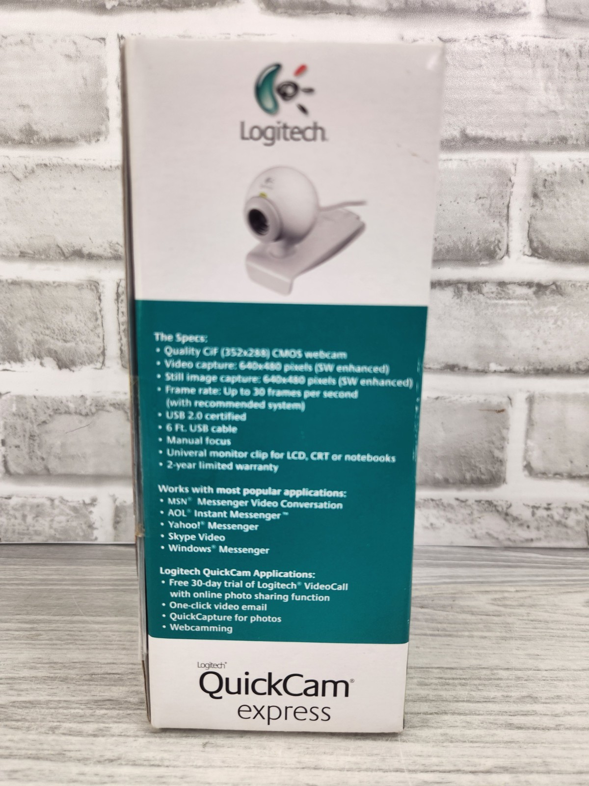 Logitech QuickCam Express USB Webcam Sealed New in Box Vintage Tech PC Retro