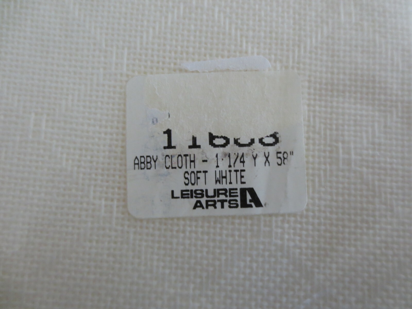 Leisure Arts ABBY CLOTH Soft White ACRYLIC 58" x 1-1/4 Yds. Embroidery Cloth