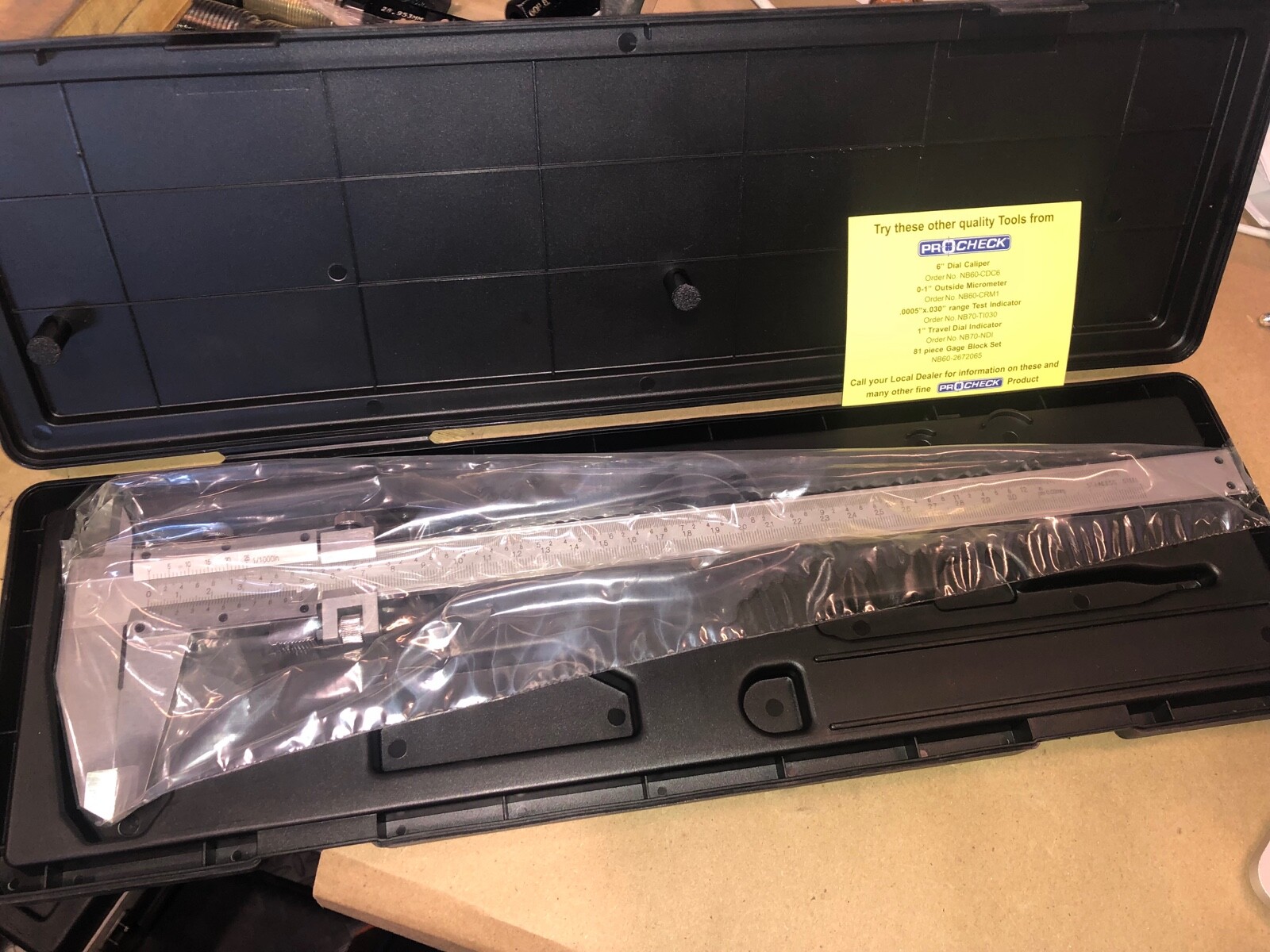 PRO CHECK VERNIER CALIPER 0-12" 300MM .001" .02MM