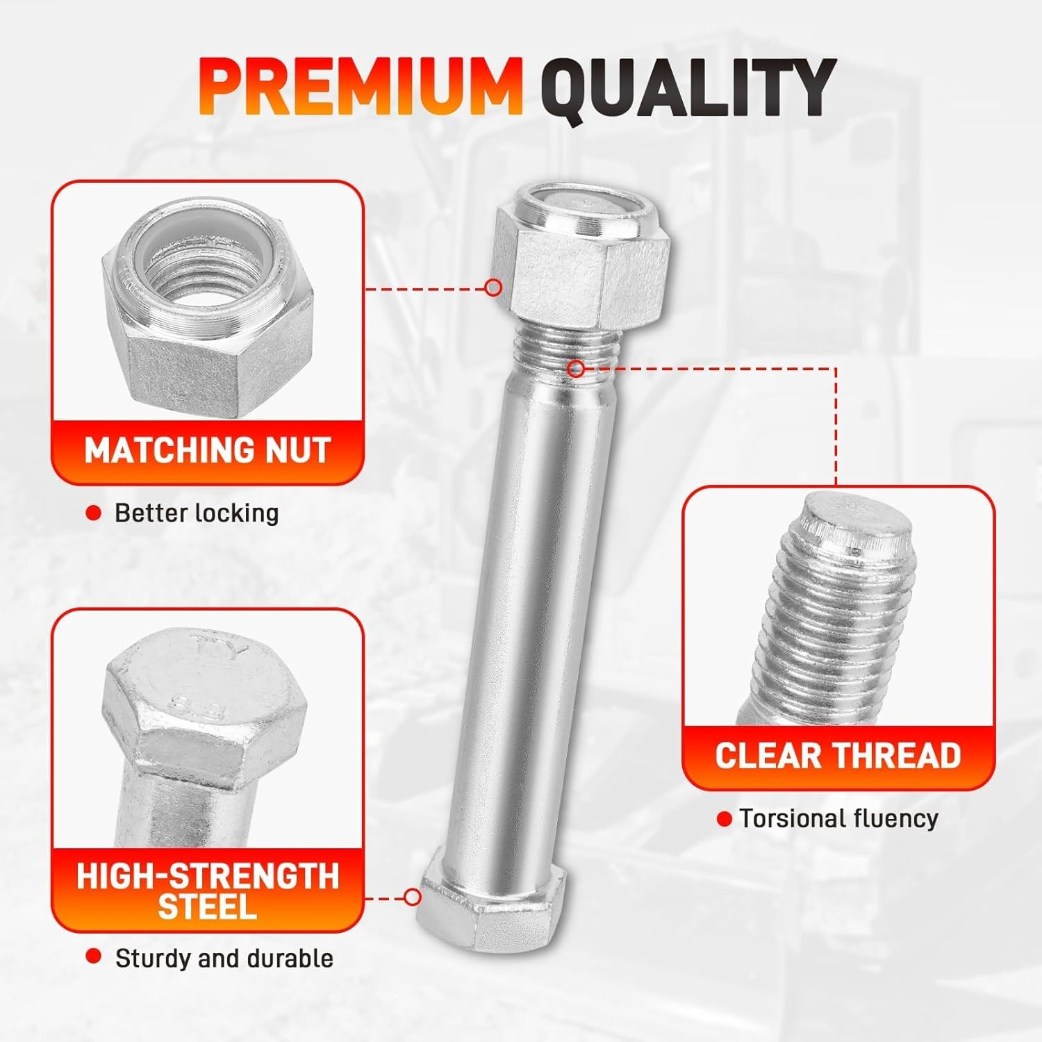 6pcs 25mm 0.98" Mini Excavator Pins for Hydraulic Thumb Bucket Auger Ripper Rake