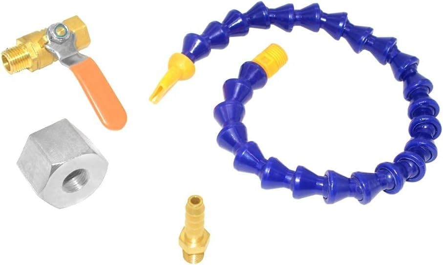 Versatile 13.4" Magnetic Base Coolant Hose Pipe with Adjustable 1/4PT Threading