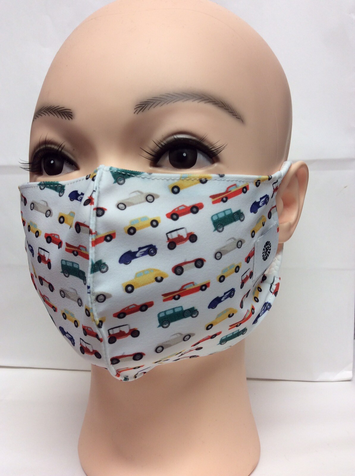 2021 FACE MASK ~ POMCHIES ~ *CHILD SIZE* ~ MULTICOLORED CARS ~ *CHILD* ~ NEW