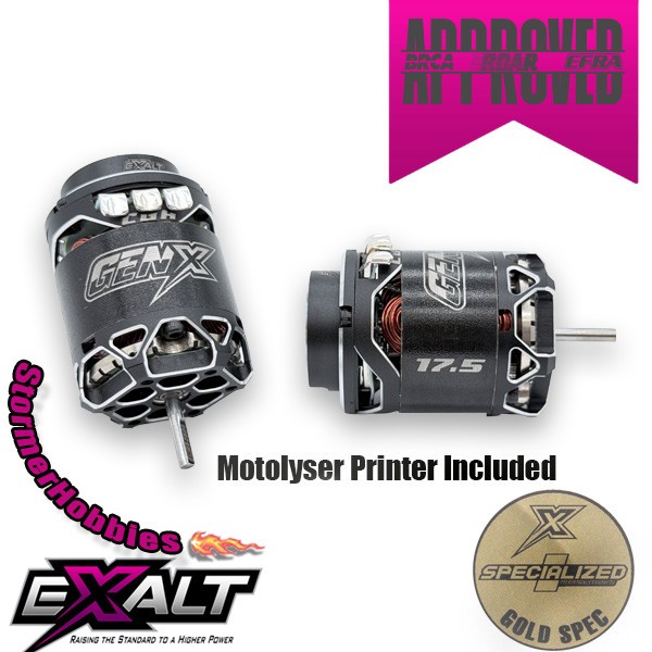 TEAM EXALT GEN-X 17.5T GOLD SPEC BRUSHLESS MOTOR