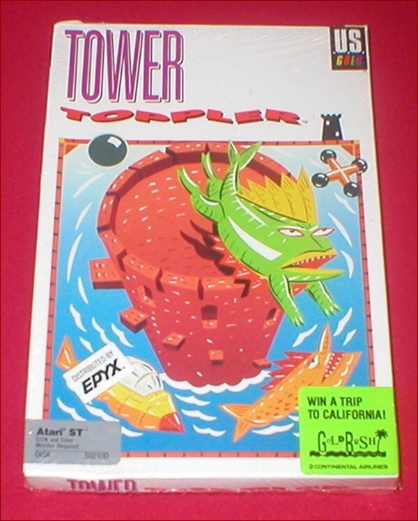 Tower Toppler for the Atari ST 520 1040 Mega Computer NEW SEALED