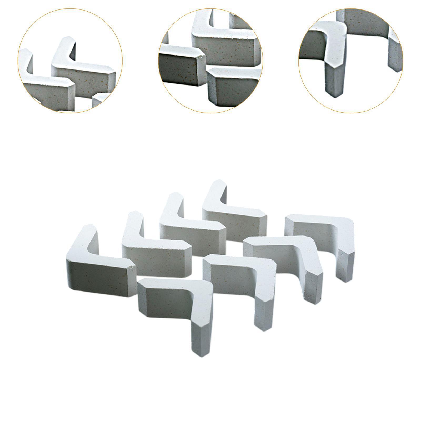 8 Pieces Pottery Kiln Shelf Supports L Shaped Pottery Kiln Firing Tools