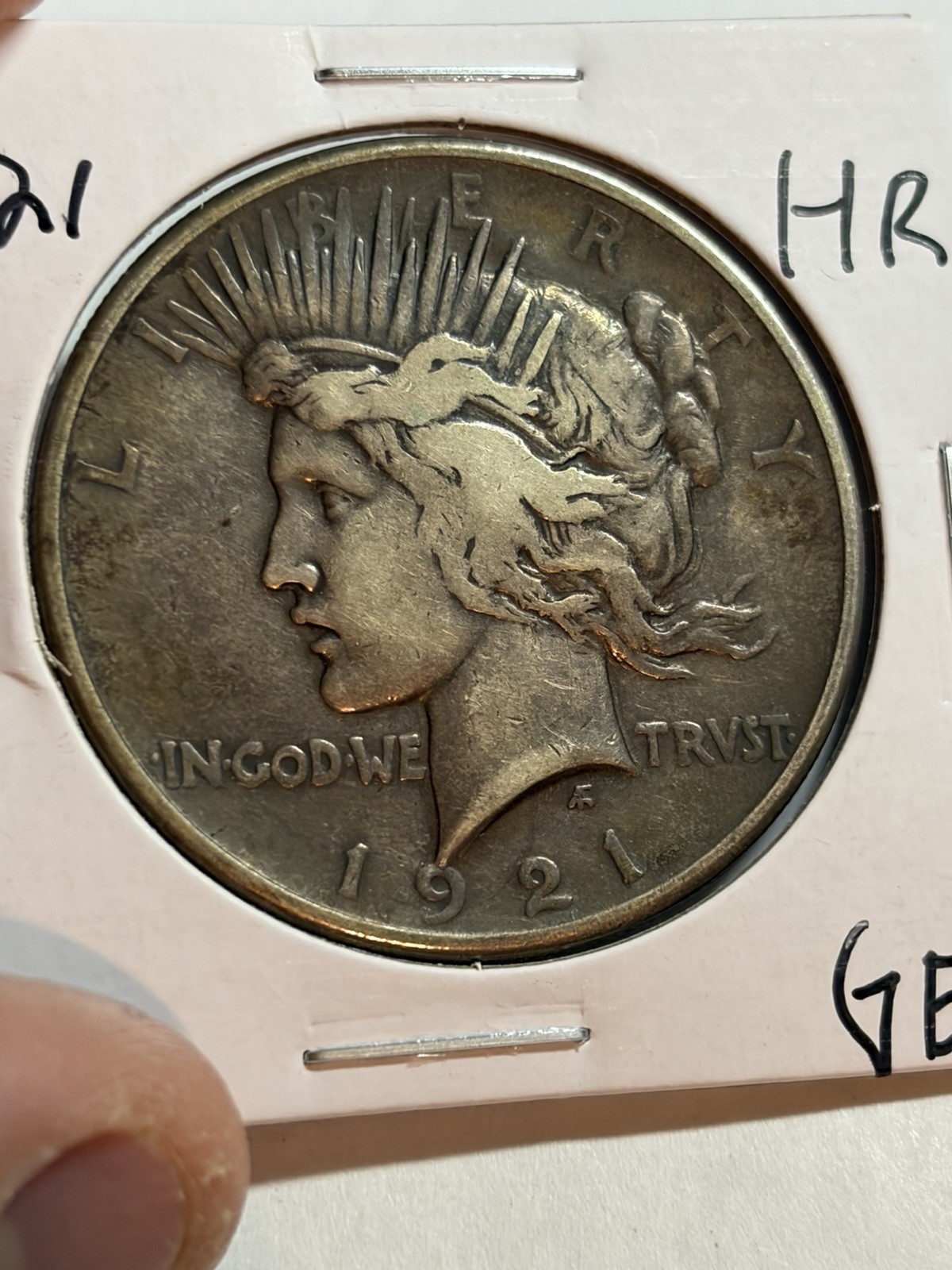 1921 $1 Silver Peace Dollar XF High Relief Key Date