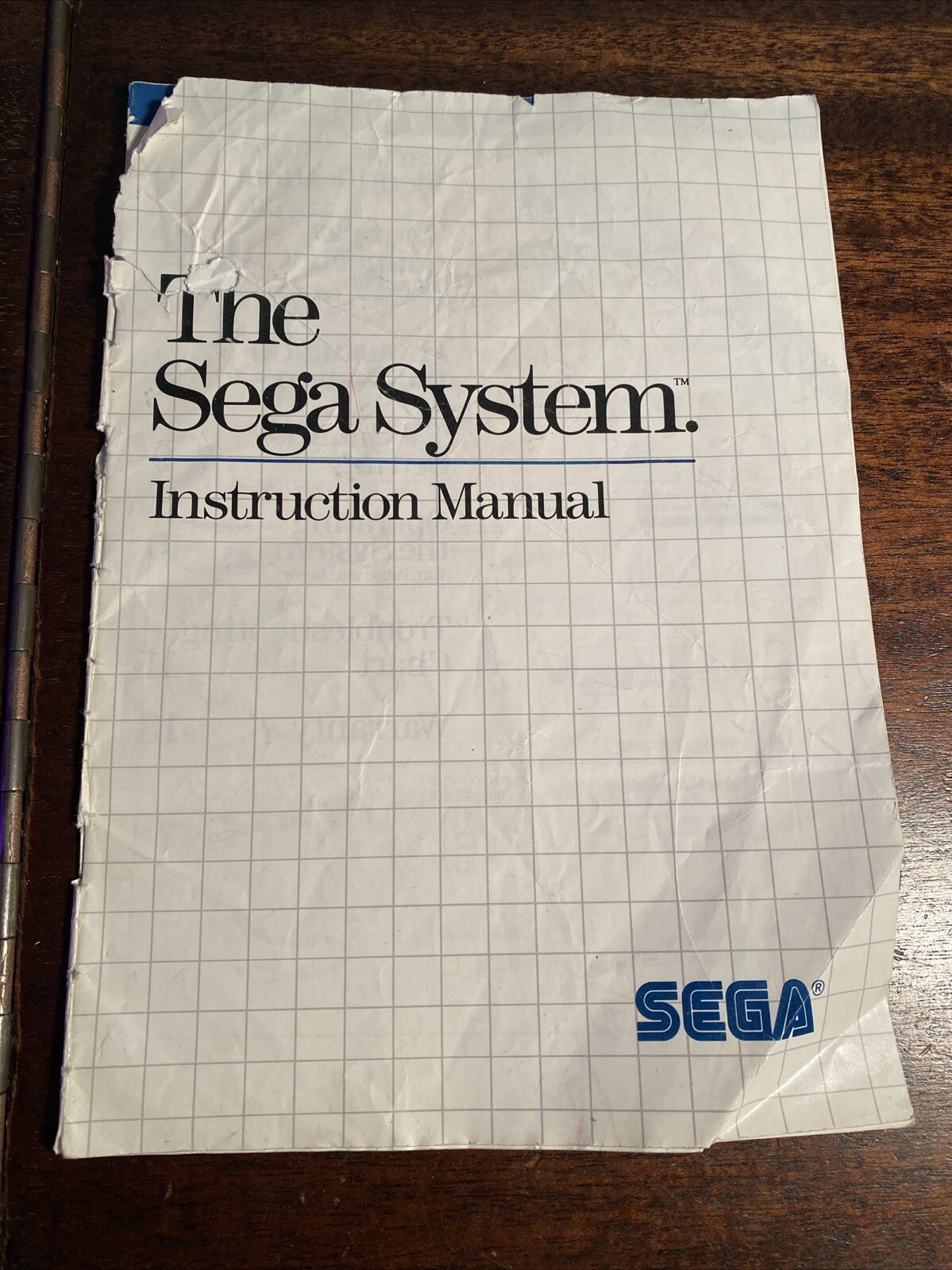 Vintage The Sega System Video Game Console Instruction User Manual Book