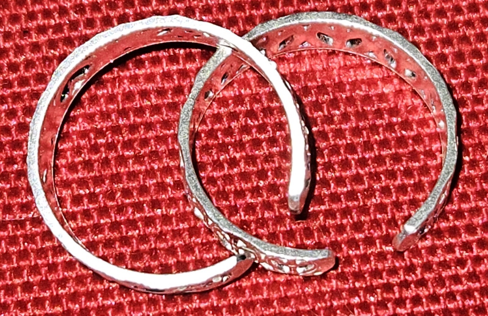 Real 925 Silver Adjustable Toe Ring 2pc Filigram