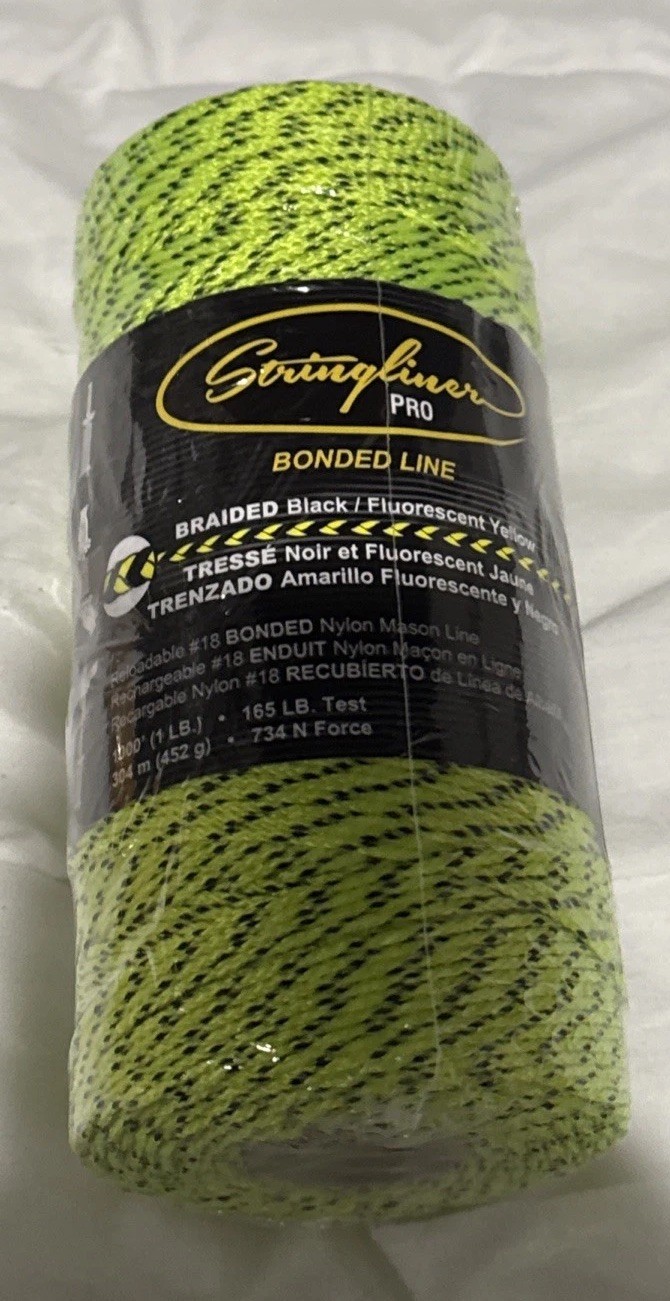 Professional Masonry String Lines, 1000 Feet Bonded Braided Nylon Mason Line