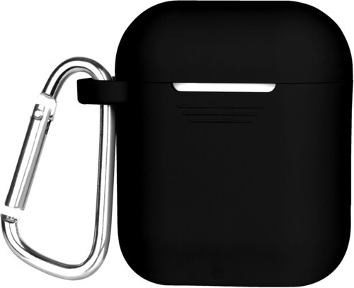 GEMS -Airpods Black Silicone Soft Case with Caribiner [New Headphone]