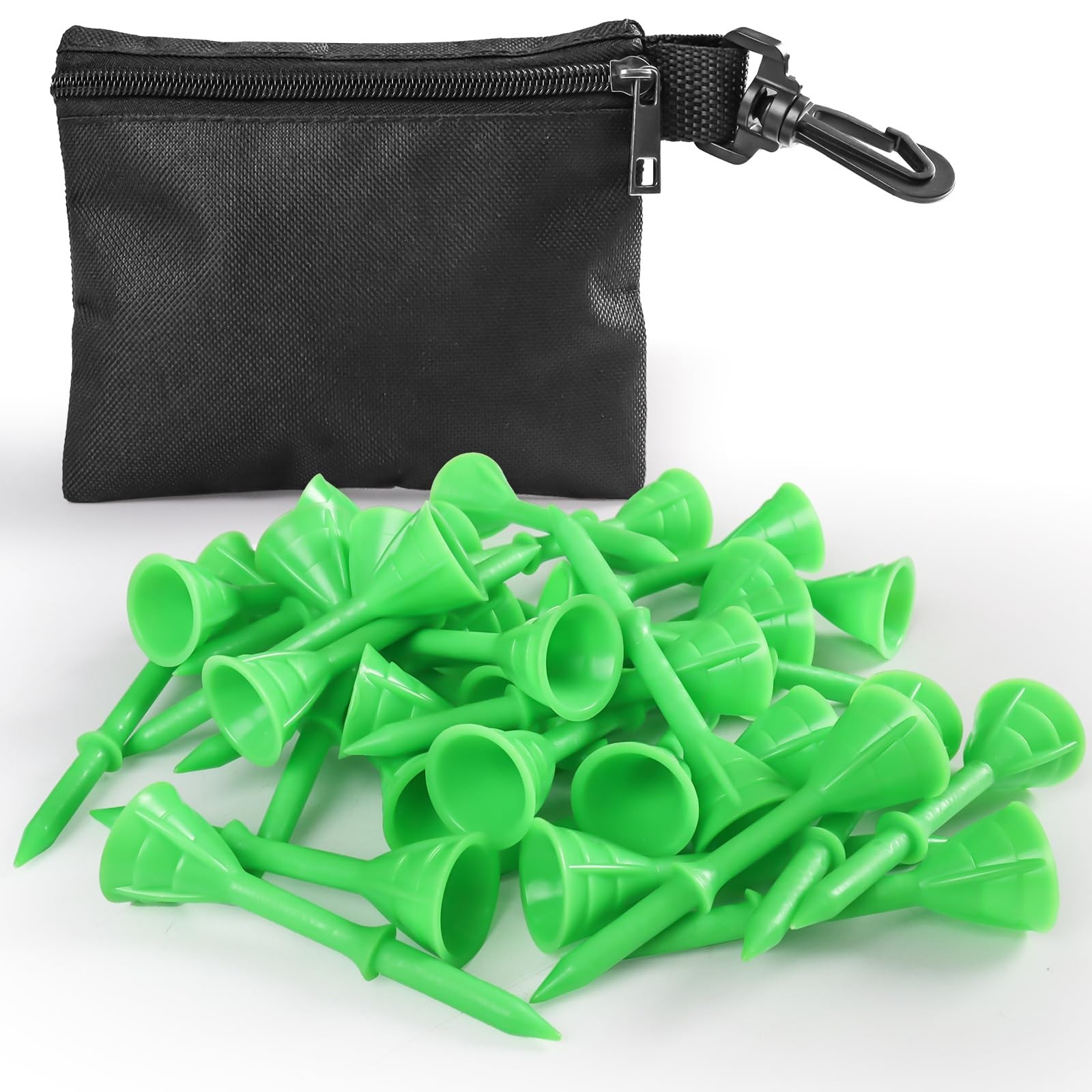 VEASAERS Golf Tees Plastic 3 1/4 inch 30 Pack with Pouch Bag | Step Down Tee ...