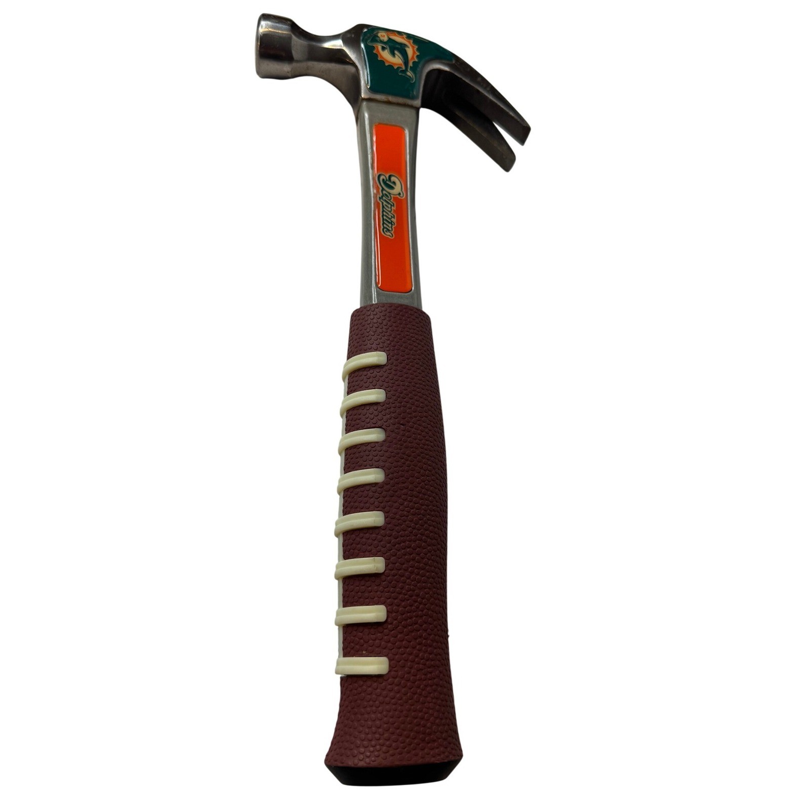 Miami Dolphins Hammer Football Grip Handle Vintage NFL Tool Man Cave