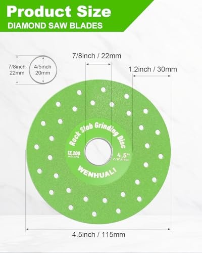 Diamond Rock Slab Grinding Disc Set 6 Pc Tile Glass Marble Blade