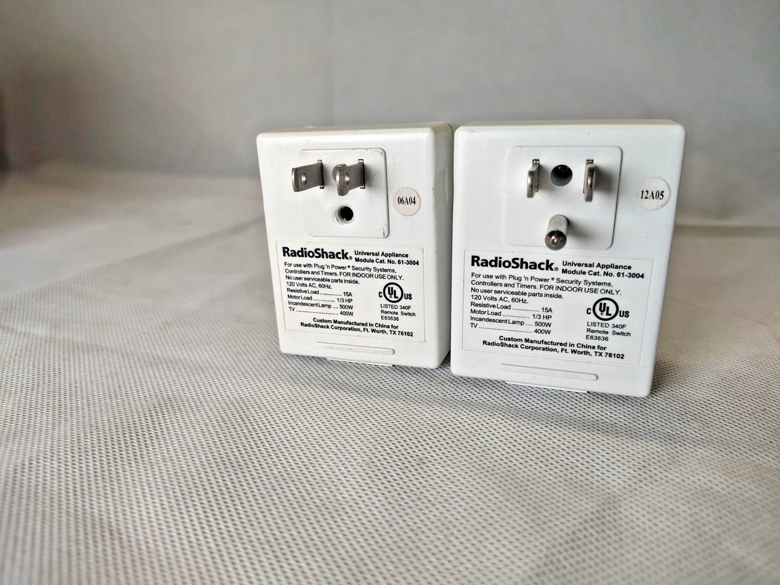 RadioShack 61-3004 Universal Appliance Modules Plug N Power Set of 2 Tested