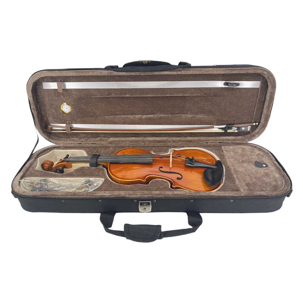 4/4 Size Violin Handmade Spruce Solid Wood with Free Accessories for Beginners