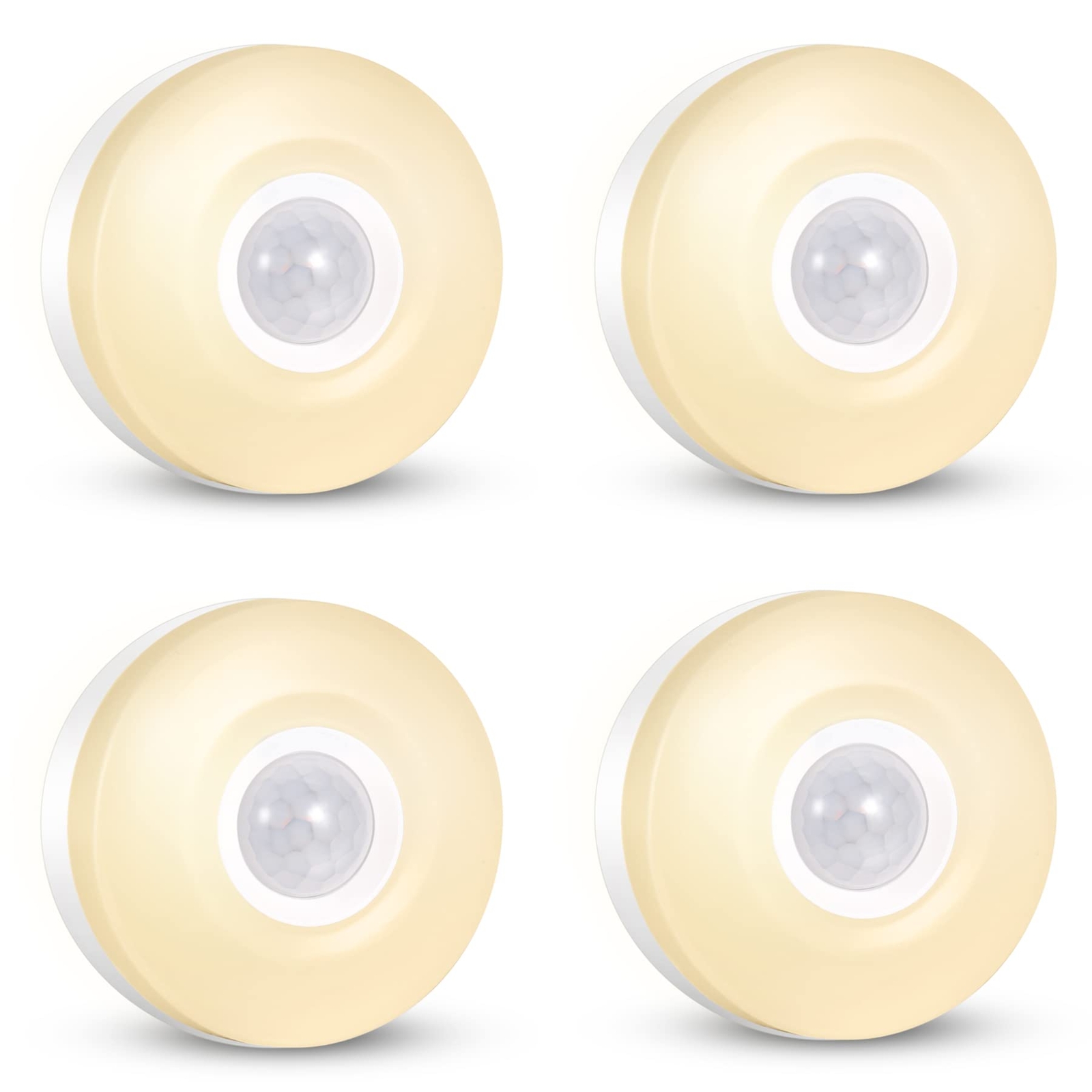4-Pack Plug-In LED Night Lights Motion Sensor 200 Lumens Warm White