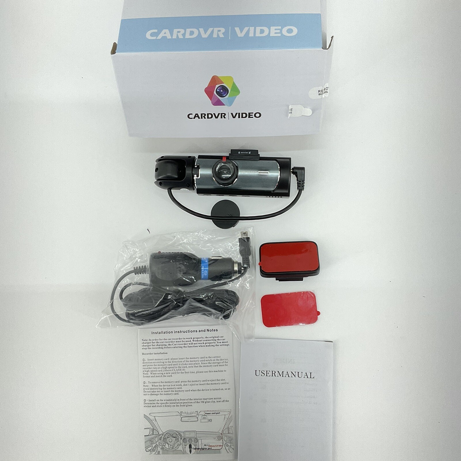 Car DVR Wide-Angle 2-Record High-Definition Night Vision 1080P Driving Recorder