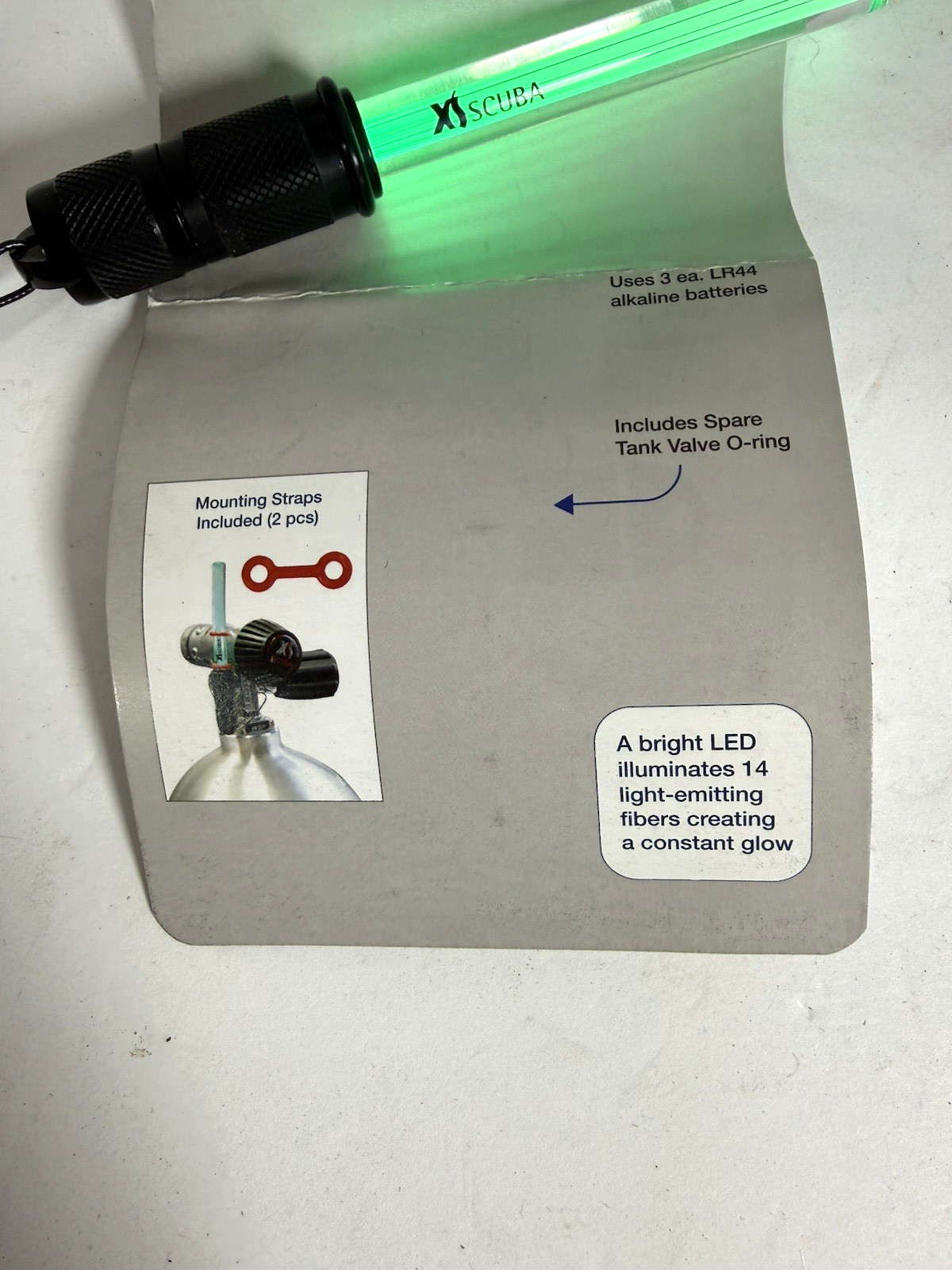 XS Scuba LED Battery Glowstick Light Green