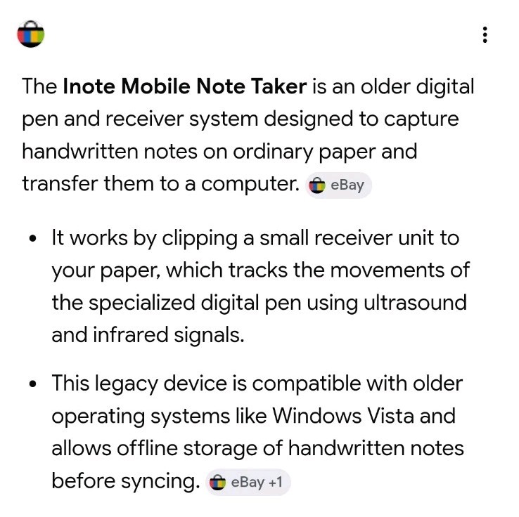 Inote Mobile Note Taker Complete New In Box