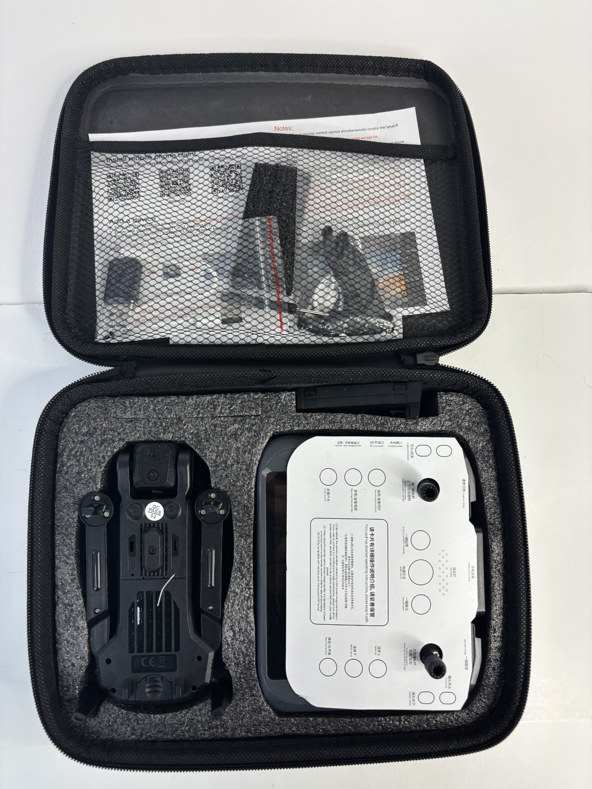 E88GT Foldable App Camera Drone Remote Control Controller Camera Case Black