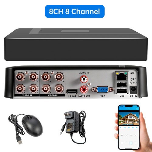 KERUI 8CH 1080P Lite DVR Video Recorder CCTV Security System AI Human Detection