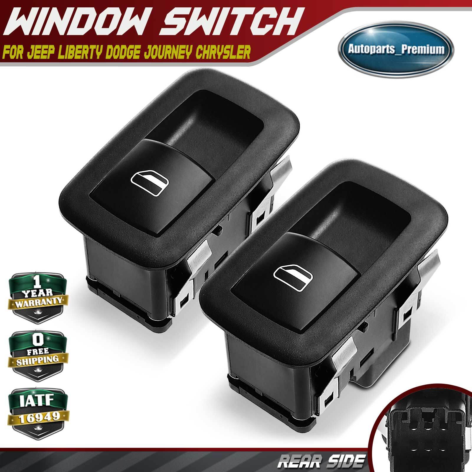 2x Power Window Switch for Dodge Nitro Grand Caravan Chrysler Rear Left & Right
