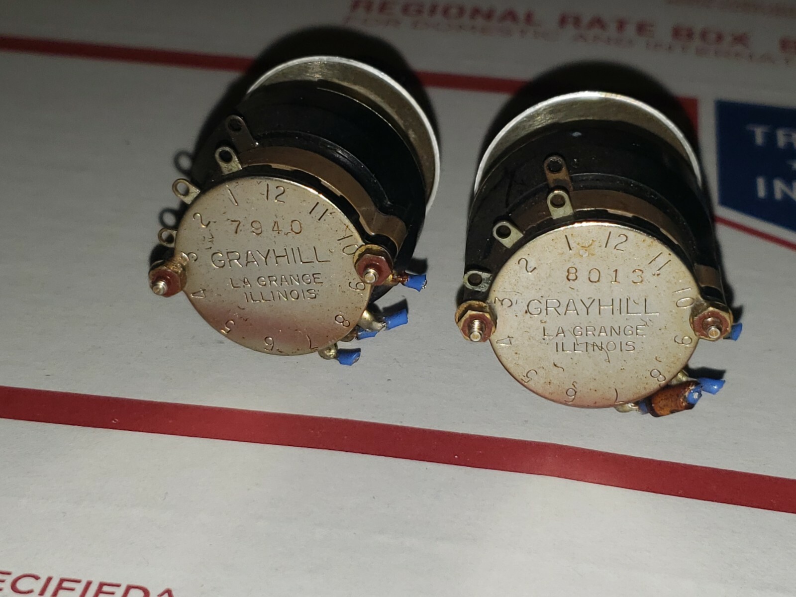 Lot of 2 Vintage Grayhill Rotary Switch 12 Positions 