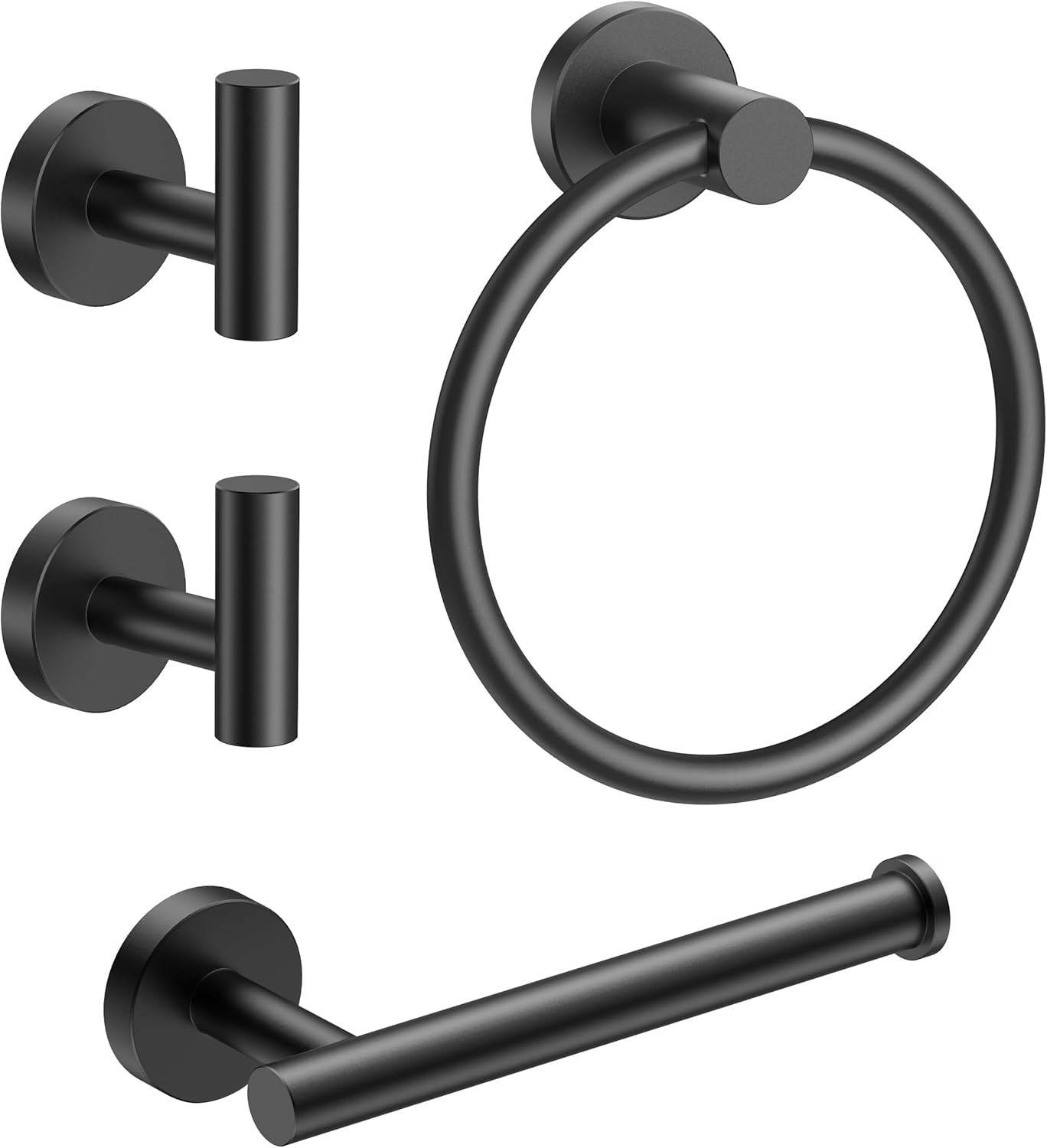 FORIOUS 4 Piece Bathroom Accessories, SUS304 Stainless Steel Toilet Paper Holder