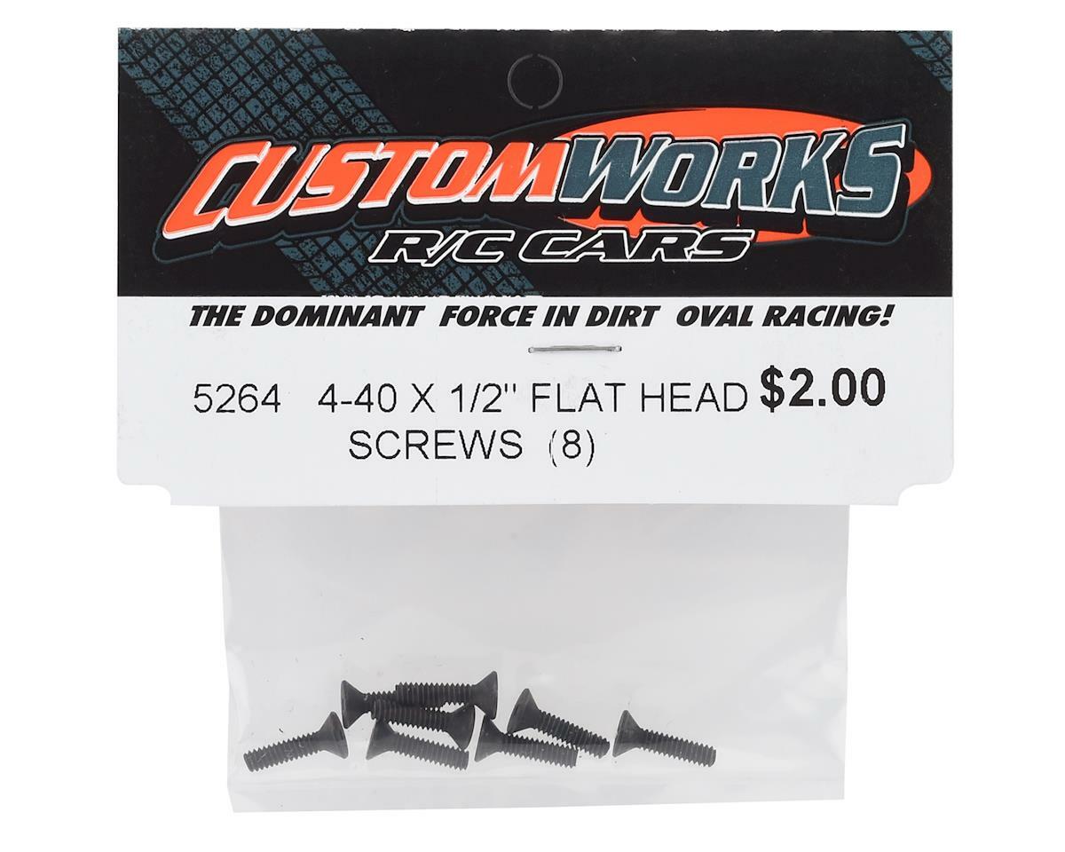 Custom Works 4-40x1/2" Flat Head Screws (8) [CSW5264]