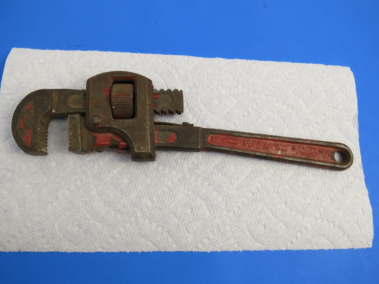 DUNLAP 10” PIPE WRENCH MADE IN USA VINTAGE