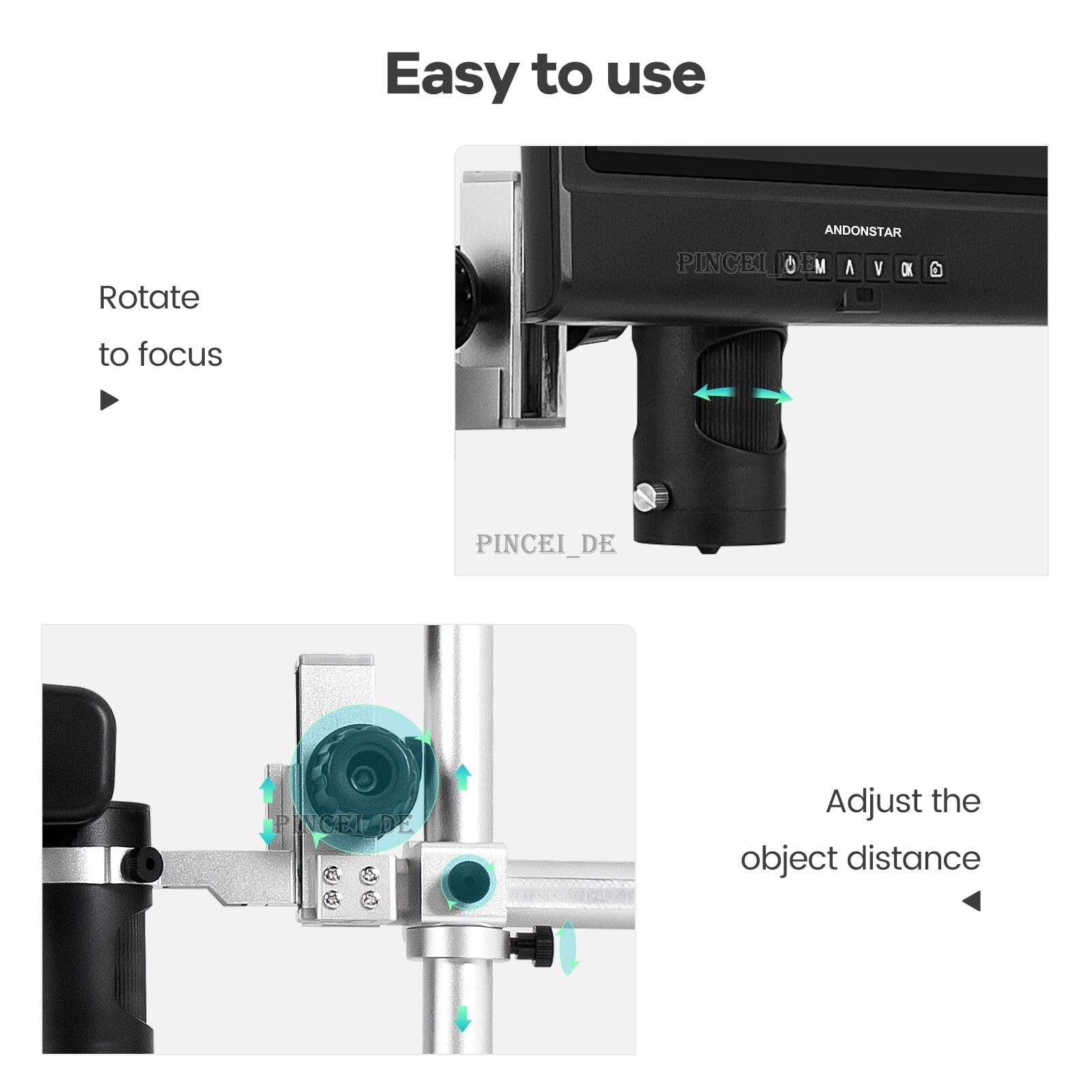 Andonstar AD249-M WIth LCD Screen Digital Microscope for Electronics Soldering