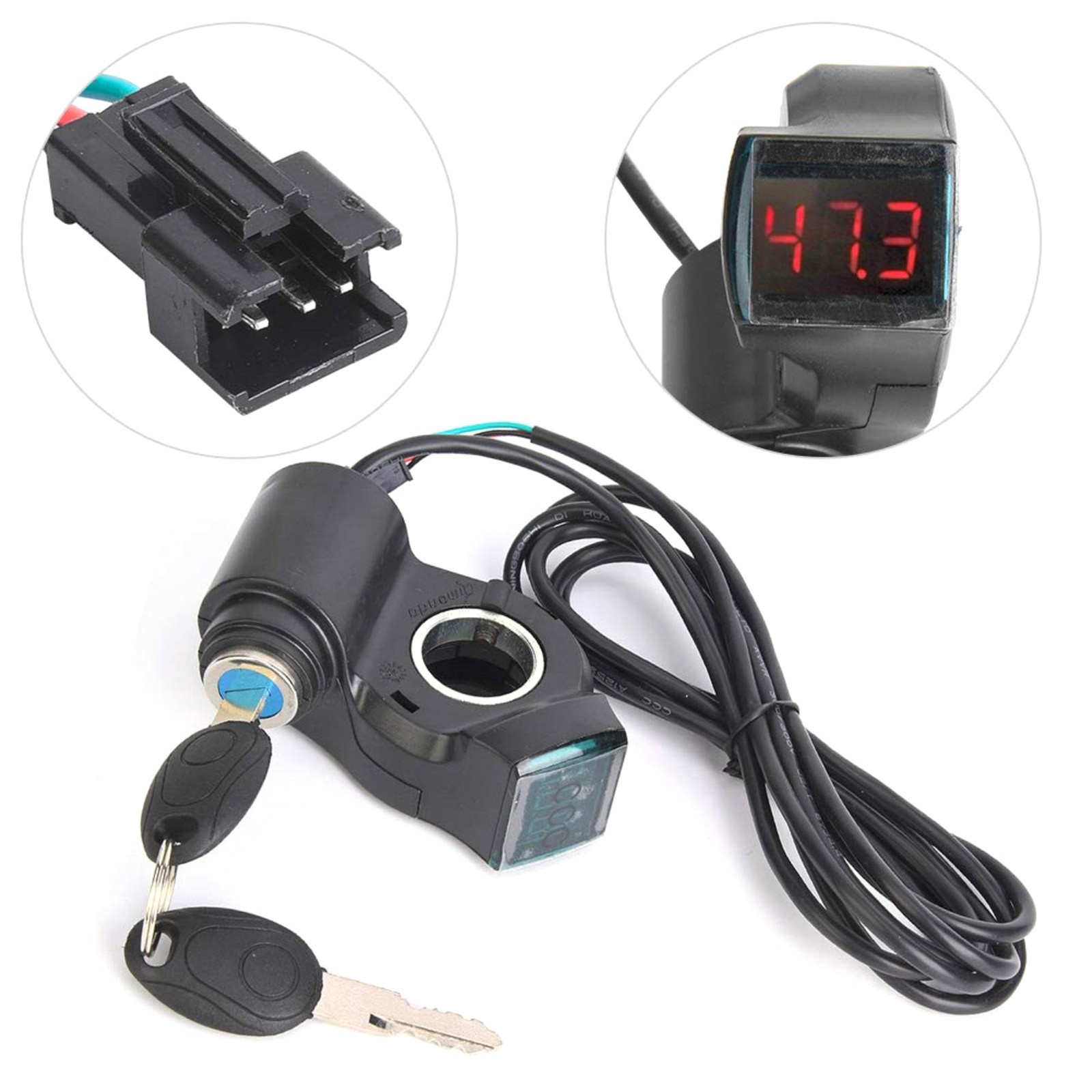High Quality E-Bike Throttle Control Switch with Voltage Display and Key Lock